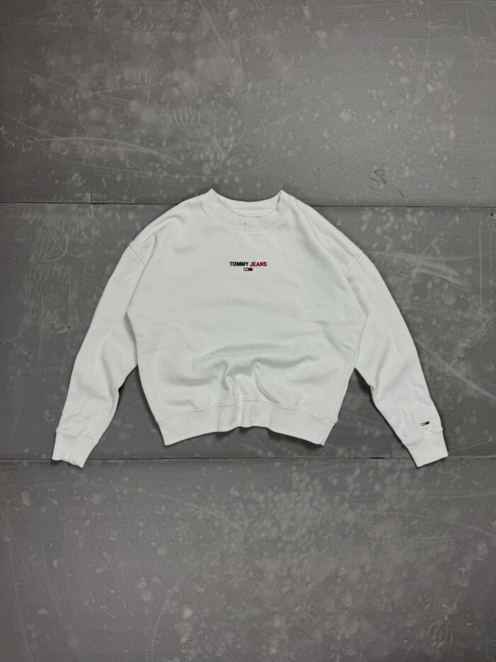 Tommy Hilfiger crewneck bluza z haftem boxy (S/M)