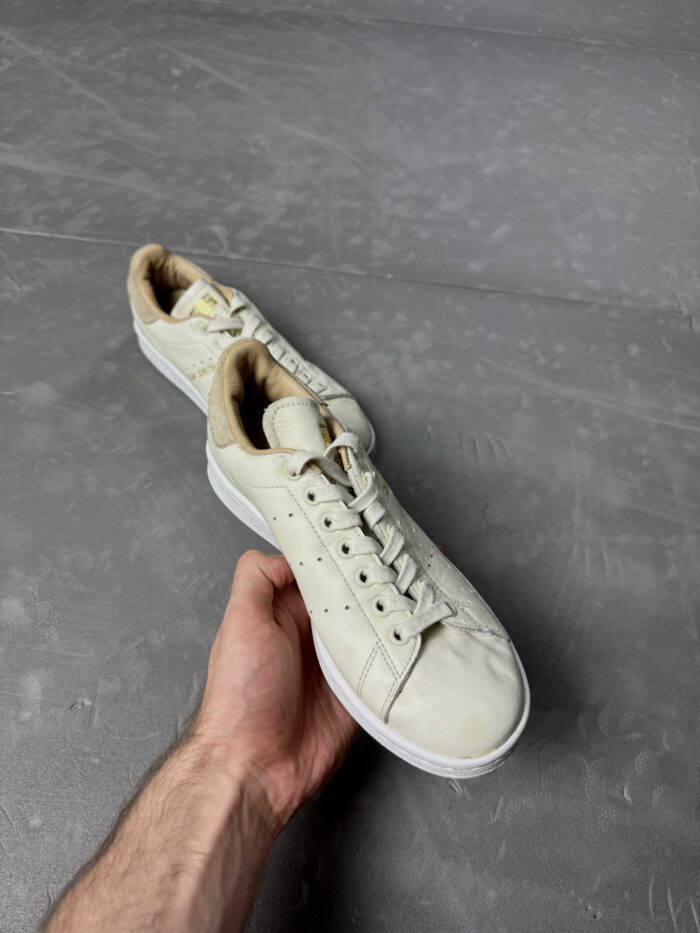 Adidas Stan Smith beżowe buty skórzane sneakersy (38) - obrazek 5