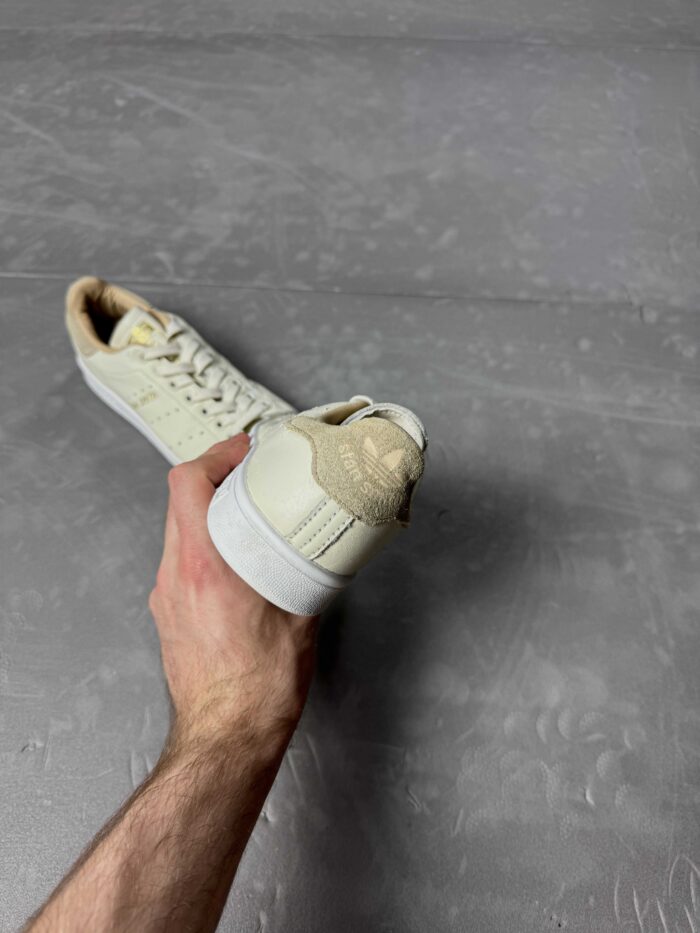 Adidas Stan Smith beżowe buty skórzane sneakersy (38) - obrazek 6