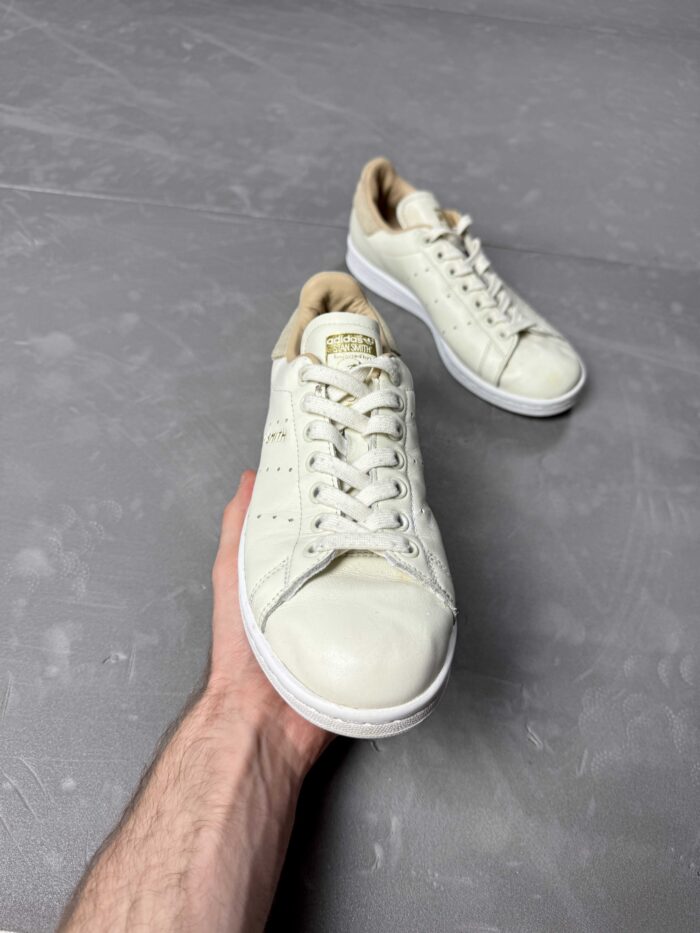 Adidas Stan Smith beżowe buty skórzane sneakersy (38) - obrazek 10