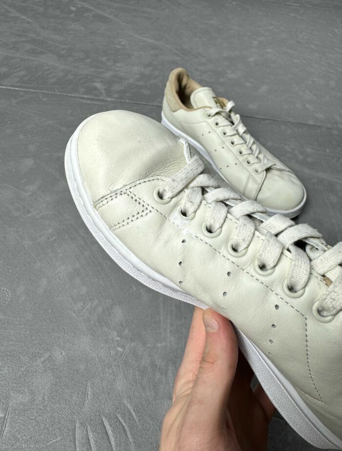 Adidas Stan Smith beżowe buty skórzane sneakersy (38) - obrazek 12