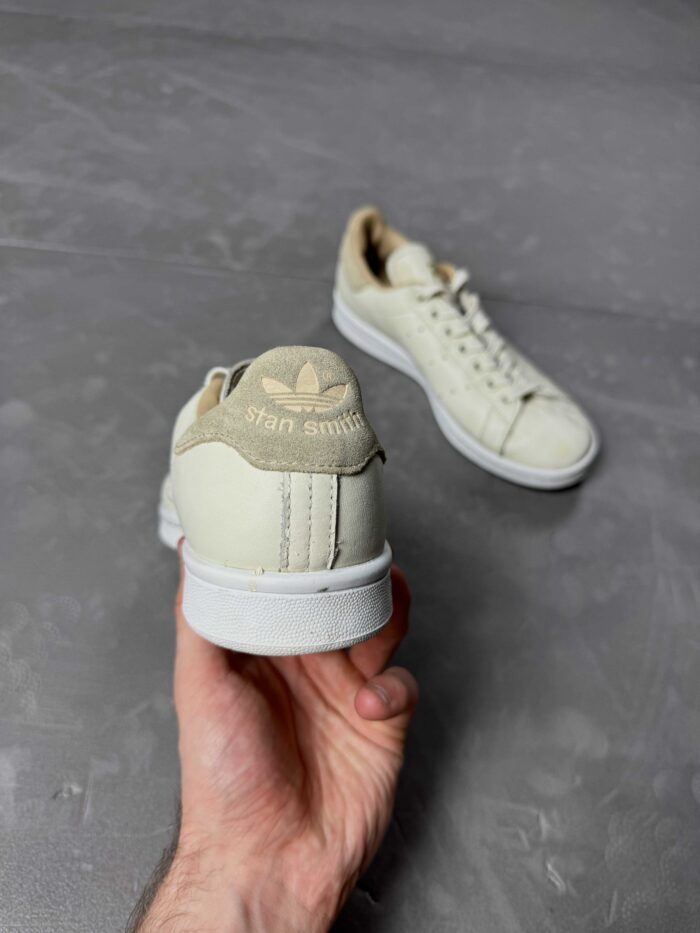 Adidas Stan Smith beżowe buty skórzane sneakersy (38) - obrazek 13