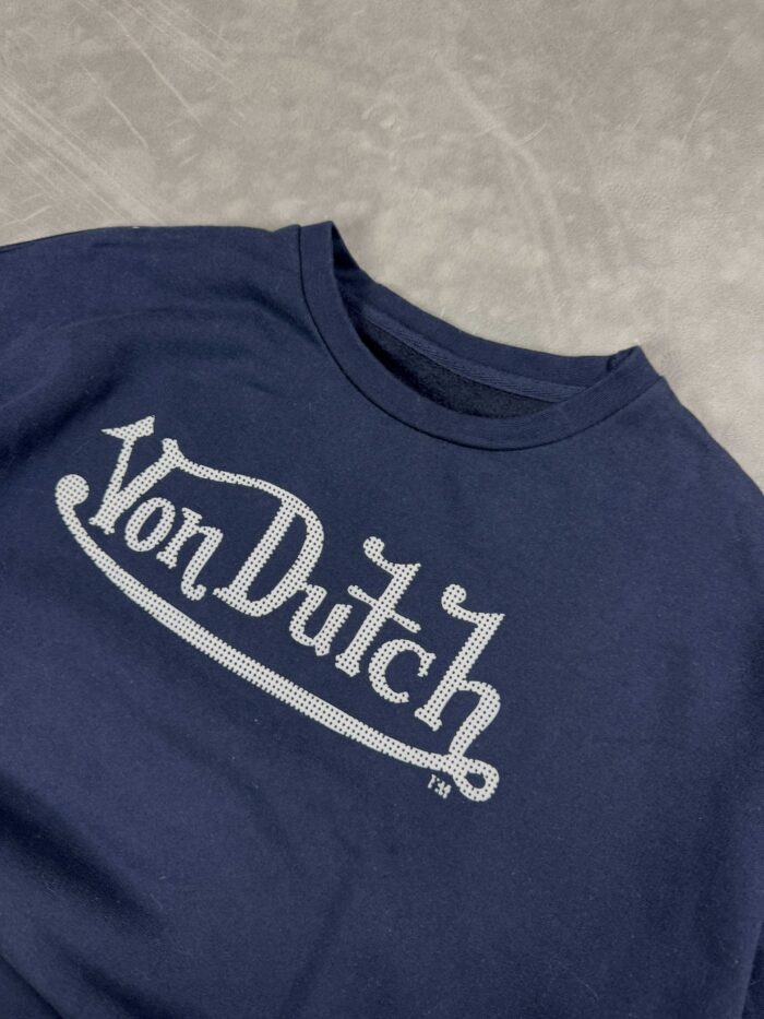 Von Dutch navy crewneck z dużym nadrukiem (S) - obrazek 5