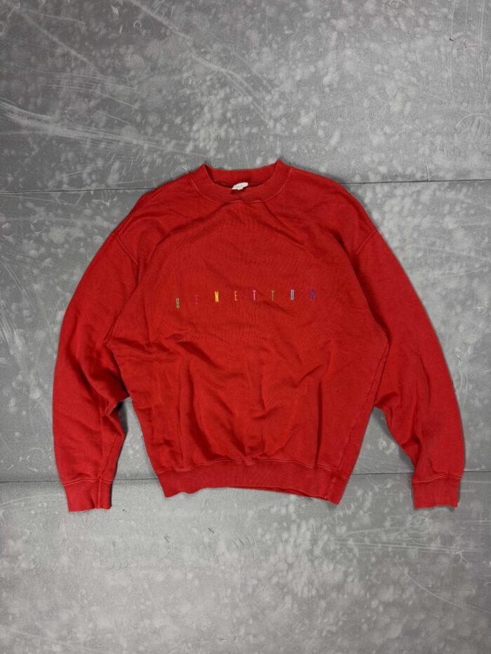 Vintage boxy Benetton crewneck 90s haft (S/M)