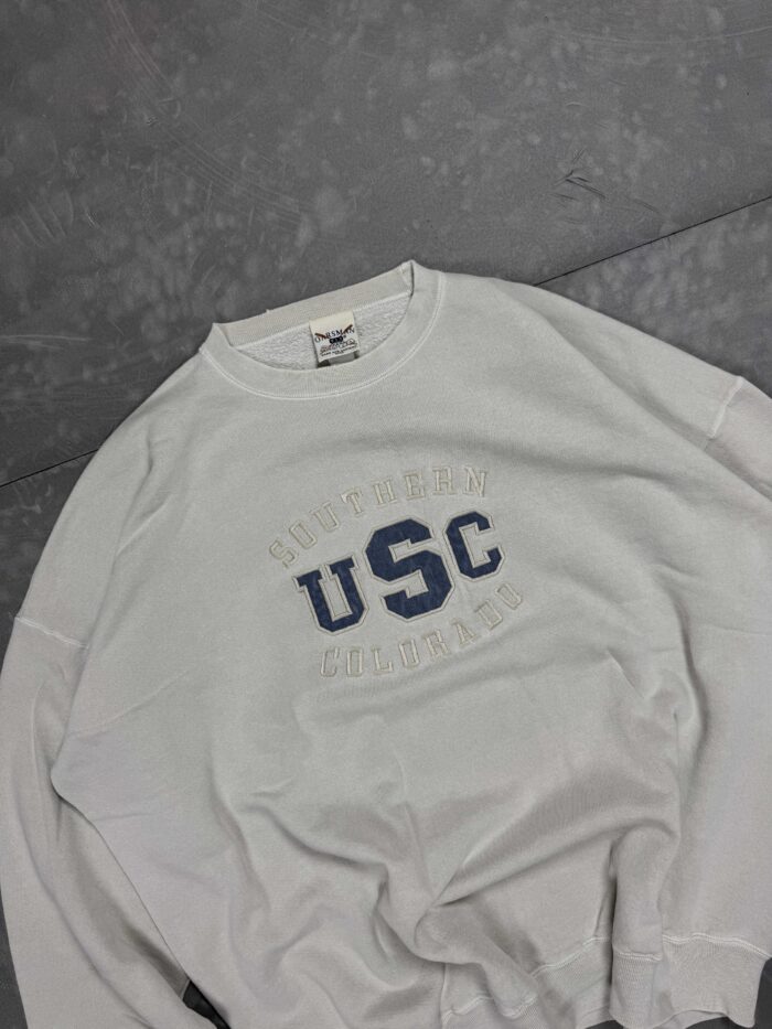 Vintage Oarsman 90s boxy crewneck USC bluza z haftem (L/XL) - obrazek 3