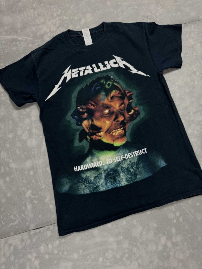 Vintage Metallica big print T-shirt y2k (M) - obrazek 3