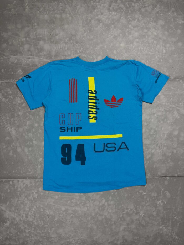 Vintage 80s Adidas T-shirt big print (L/XL) - obrazek 2