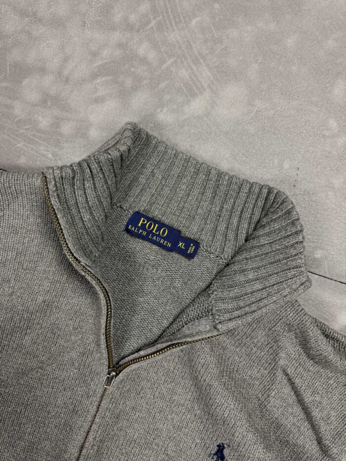 Ralph Lauren turtleneck zip szary sweter golf y2k (M/L) - obrazek 4