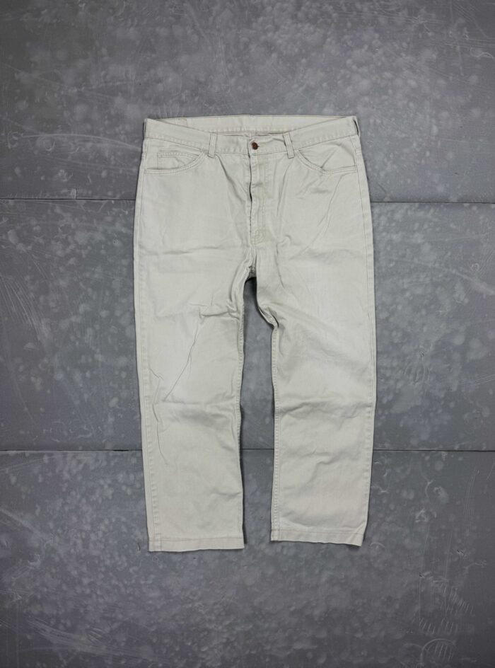 Levi's 566 90s denim beżowe spodnie jeansowe white tab (40x34)