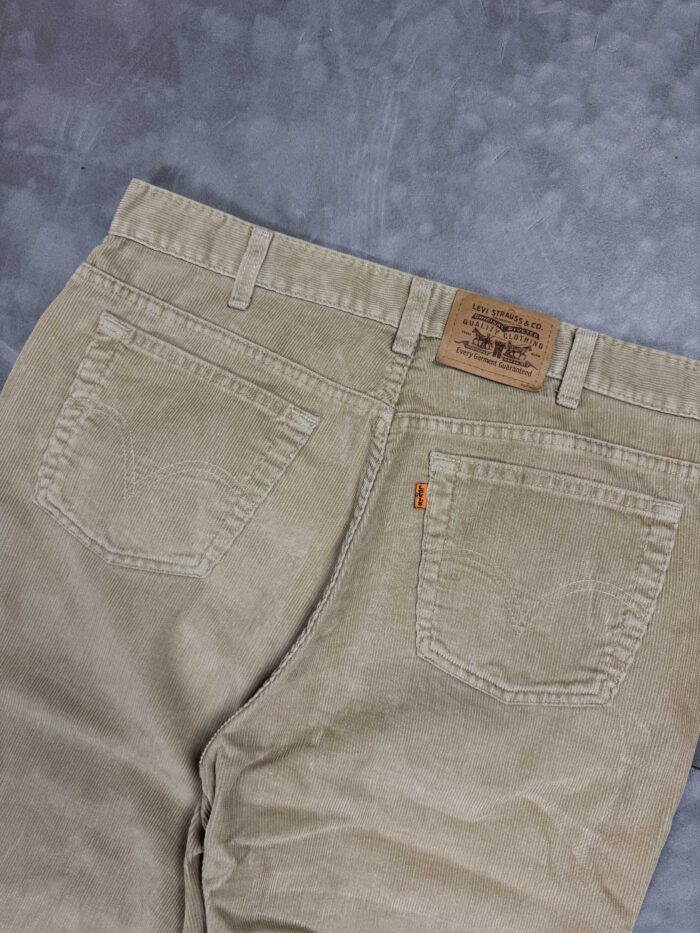 Levi's 90s brązowe sztruksy spodnie jeansowe orange tab (36x32) - obrazek 4