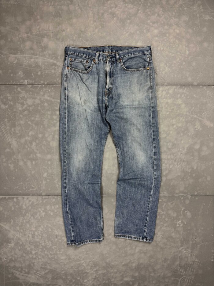 Levi's 505 denim spodnie jeansowe straight fit washed faded (34x30)