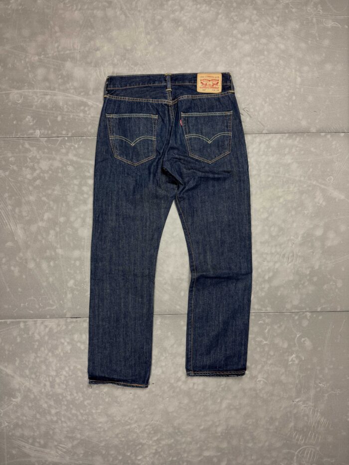 Levi's 501 denim spodnie jeansowe navy straight fit (31x30) - obrazek 2