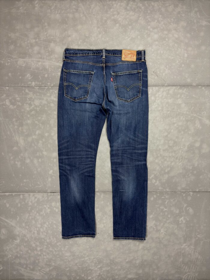 Levi's 502 denim straight fit spodnie jeansowe washed faded (34x32) - obrazek 2