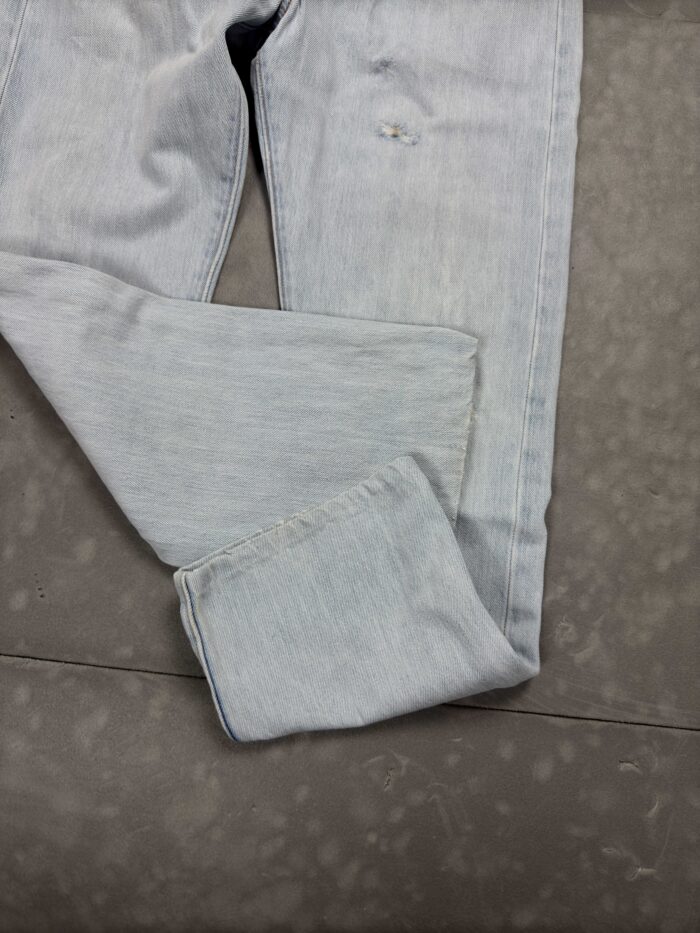 Levi's 501 babyblue y2k denim spodnie jeansowe washed (32x30) - obrazek 6