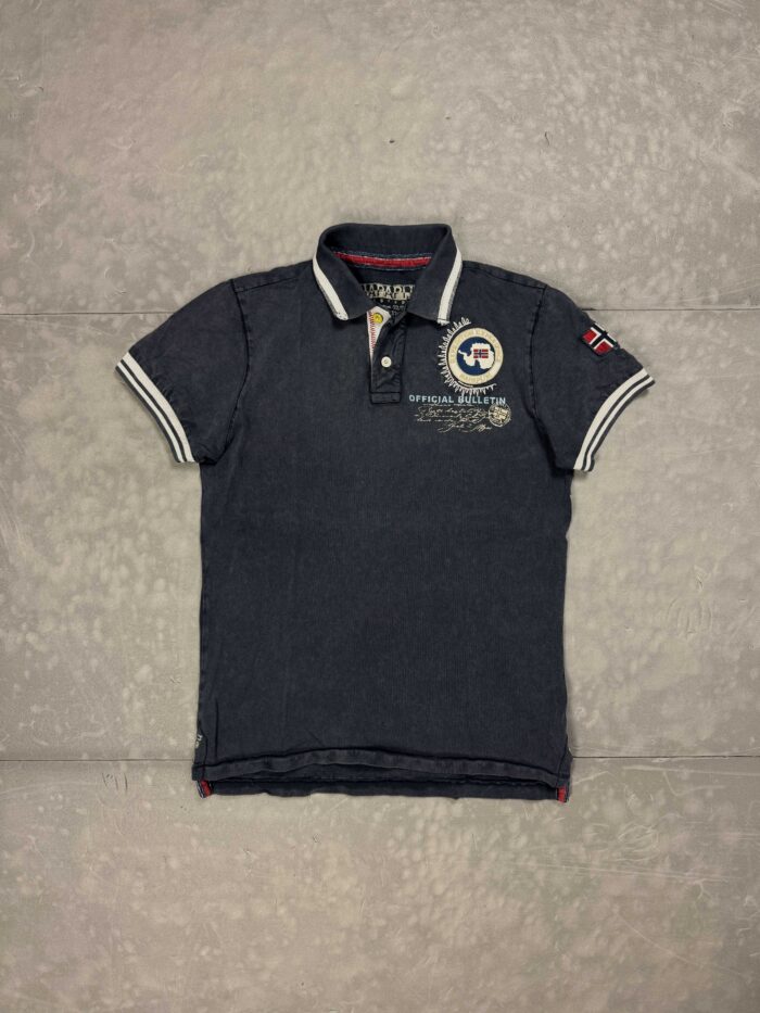 Napapijri washed polo T-shirt 90s hafty (M)