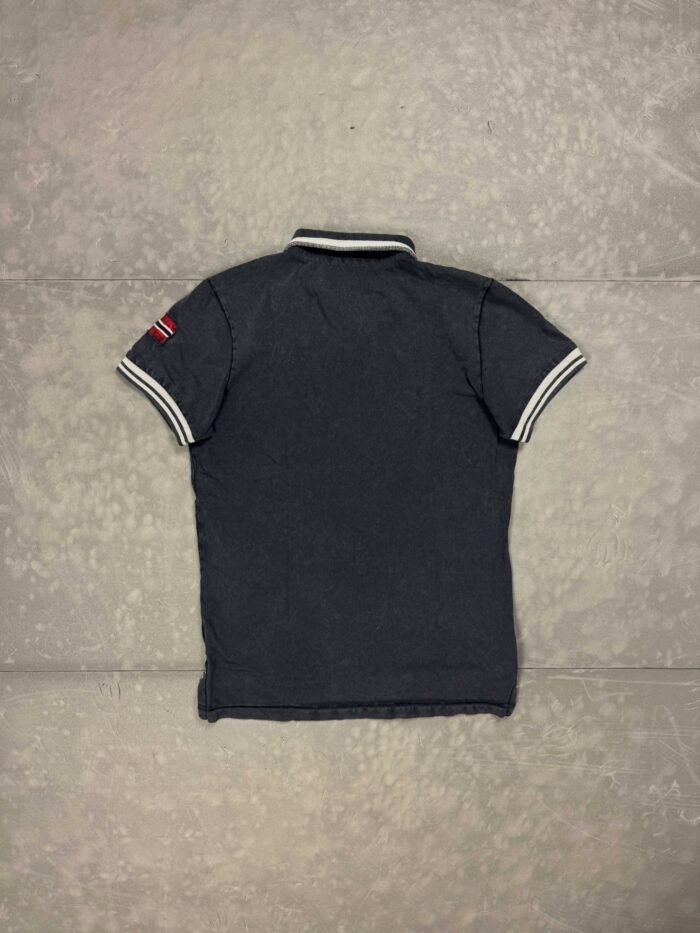 Napapijri washed polo T-shirt 90s hafty (M) - obrazek 2