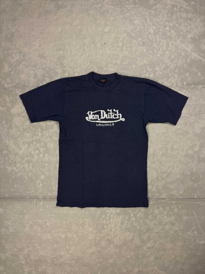 Von Dutch navy big print T-shirt y2k (M)