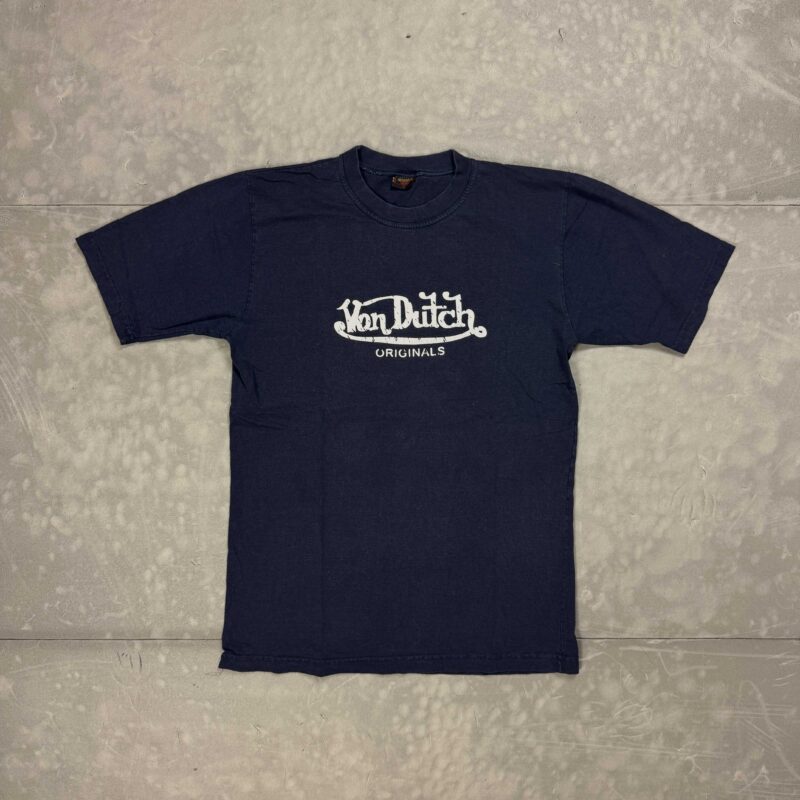 Von Dutch navy big print T-shirt y2k (M)