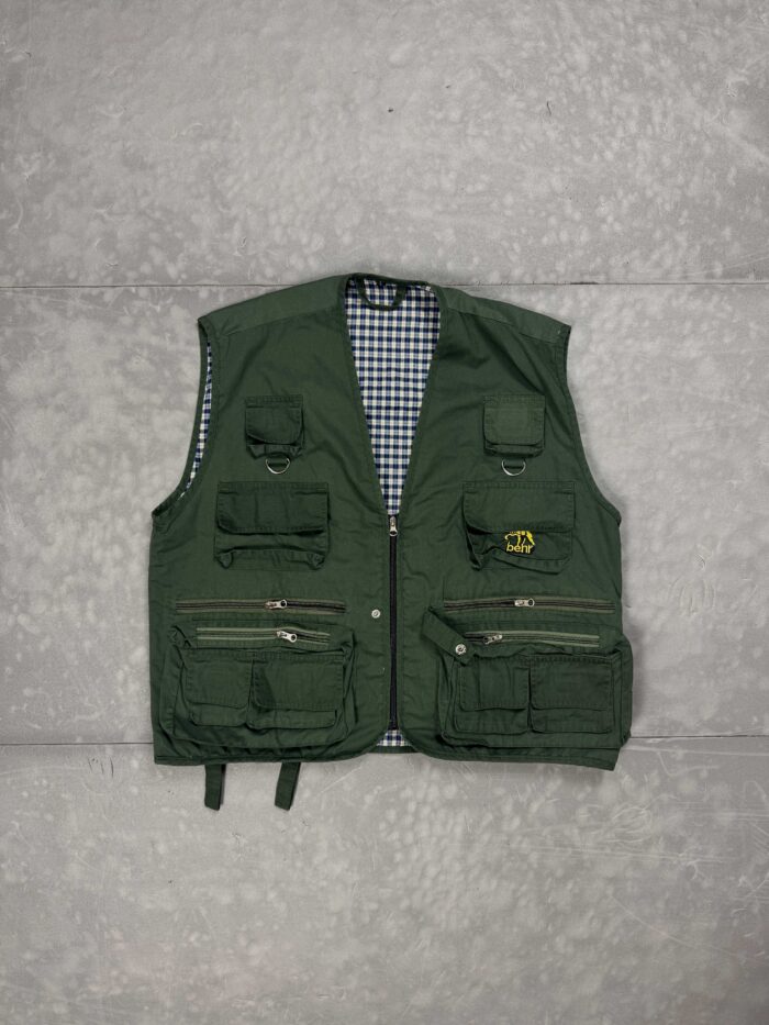 Vintage y2k military vest kamizelka boxy (L)