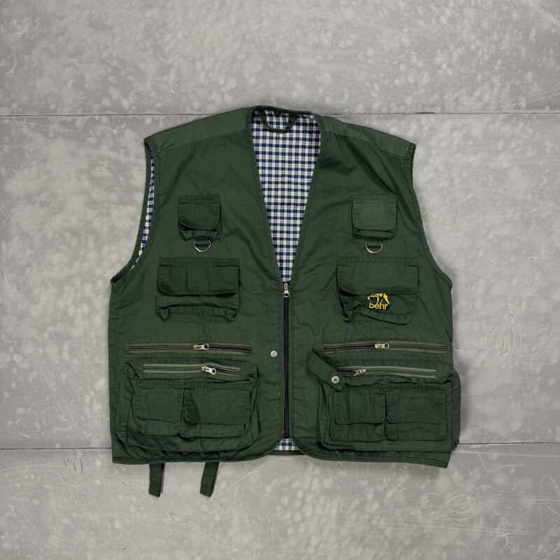 Vintage y2k military vest kamizelka boxy (L)