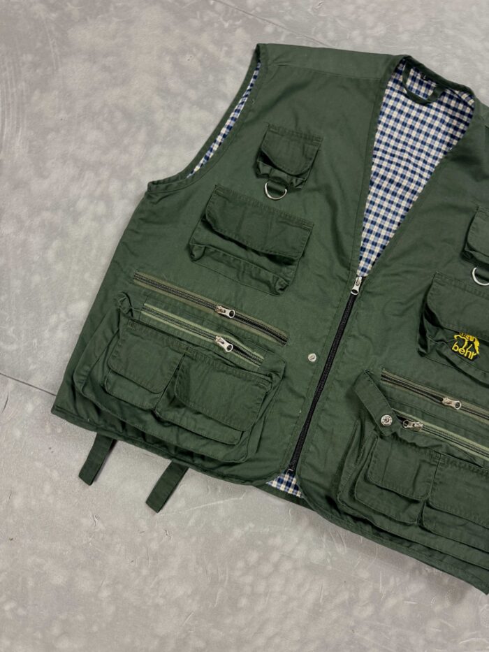Vintage y2k military vest kamizelka boxy (L) - obrazek 3