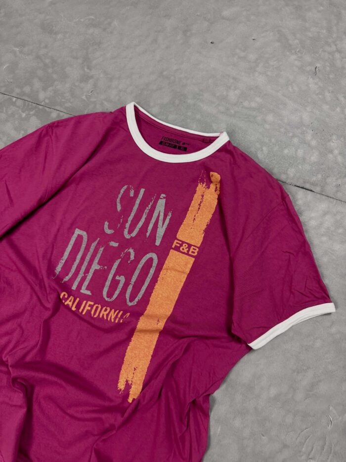 Fisbone big print T-shirt streetwear y2k (L) - obrazek 3