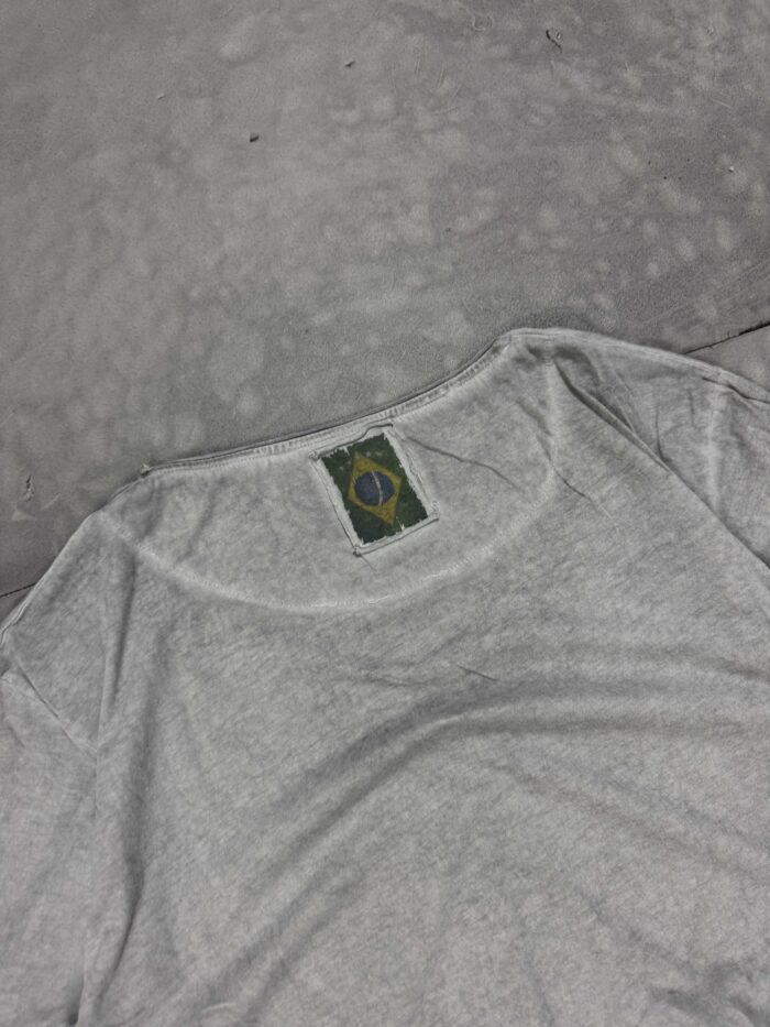 Vintage washed Brazil big print T-shirt y2k (L) - obrazek 5