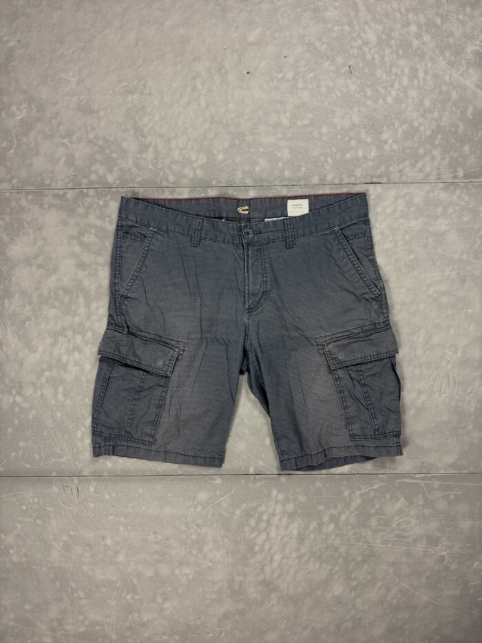 Camel washed cargo szorty denim krótkie spodenki y2k (L/XL)