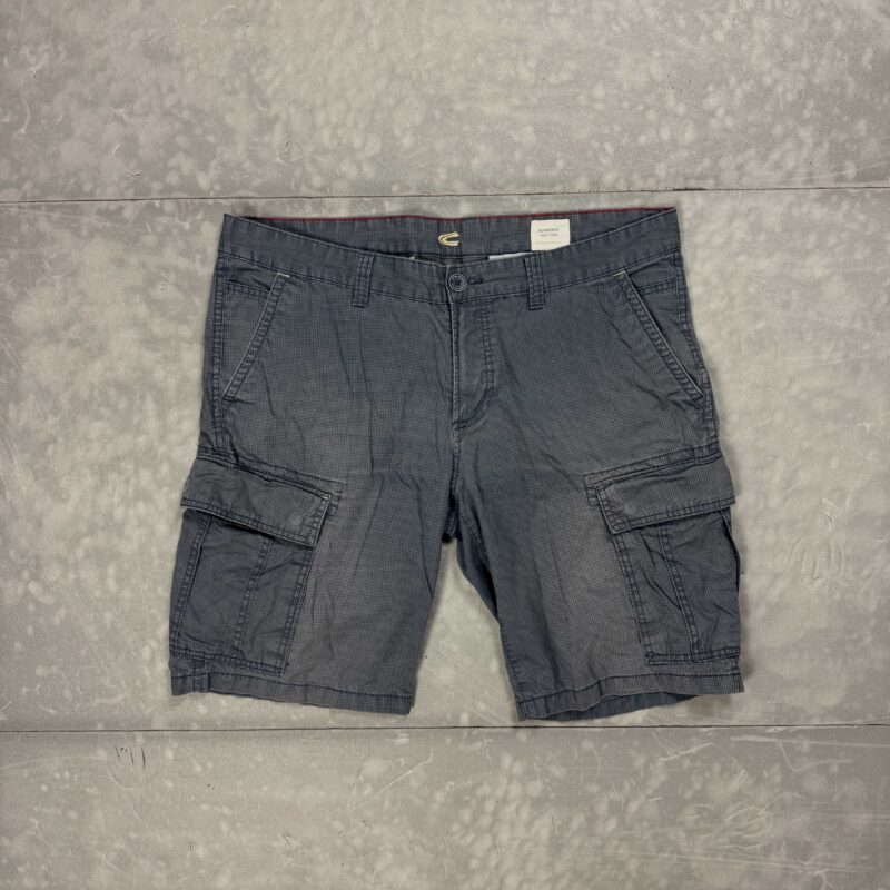 Camel washed cargo szorty denim krótkie spodenki y2k (L/XL)