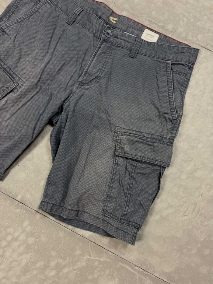 Camel washed cargo szorty denim krótkie spodenki y2k (L/XL) - obrazek 3