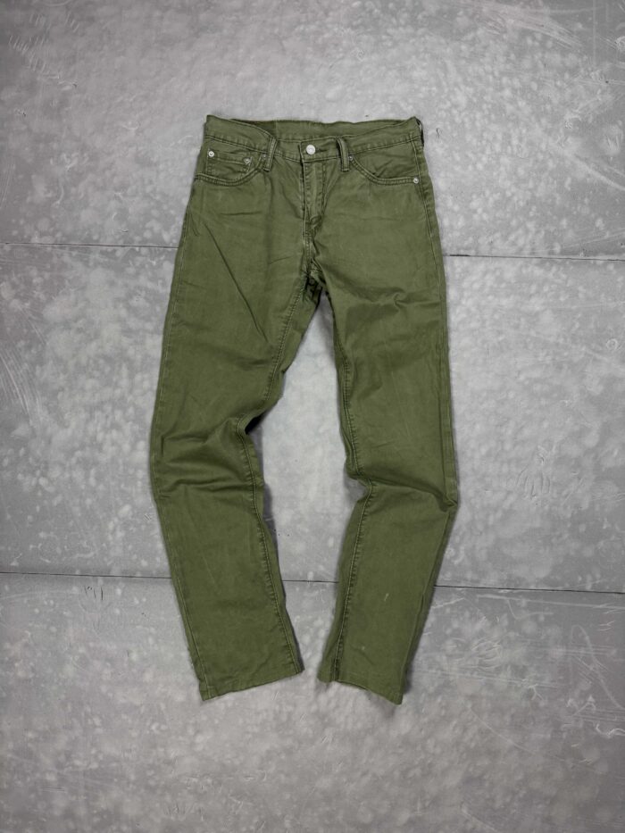 Levi's 511 zielone spodnie jeansowe denim y2k (30x34)