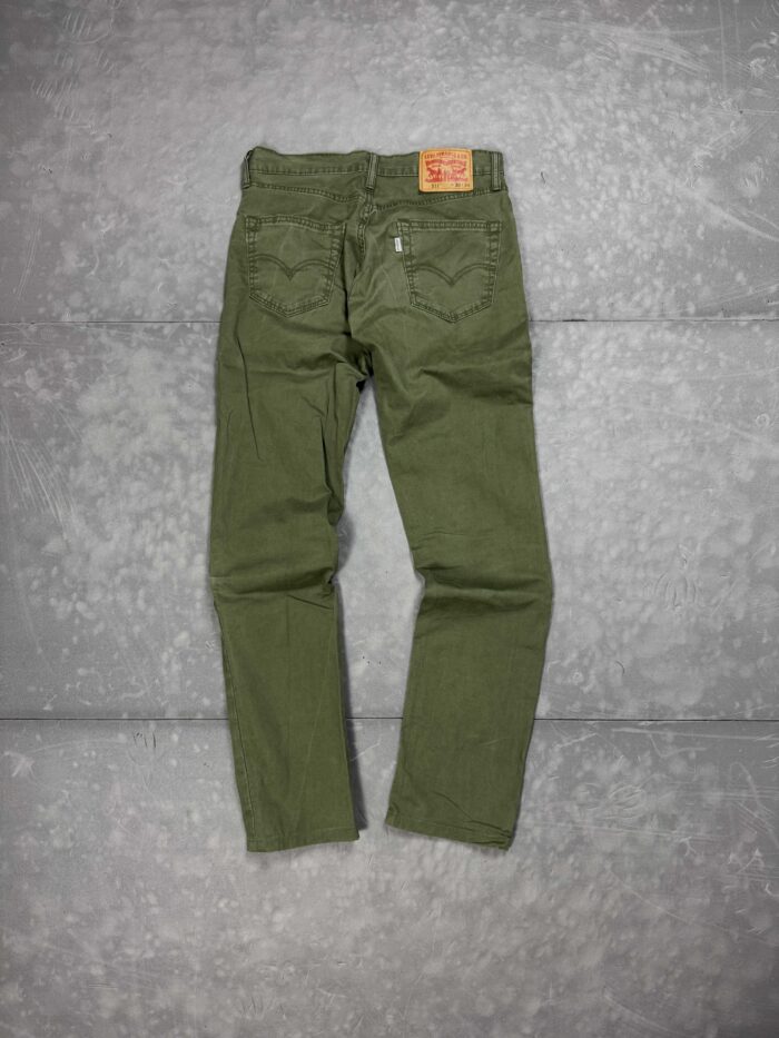 Levi's 511 zielone spodnie jeansowe denim y2k (30x34) - obrazek 2