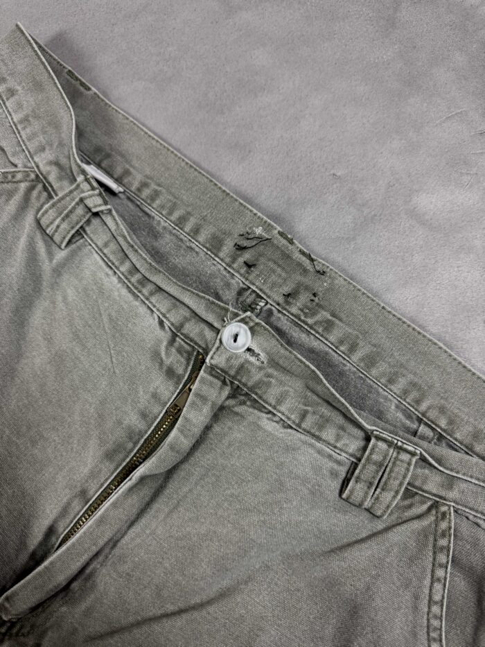 Vintage cargo spodnie jeansowe denim oversize washed faded (L/XL) - obrazek 6