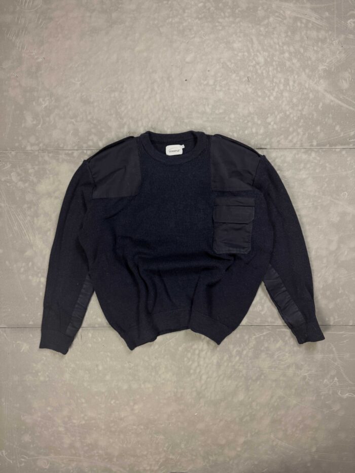 Vintage oversize military gruby sweter boxy 90s y2k (L/XL)