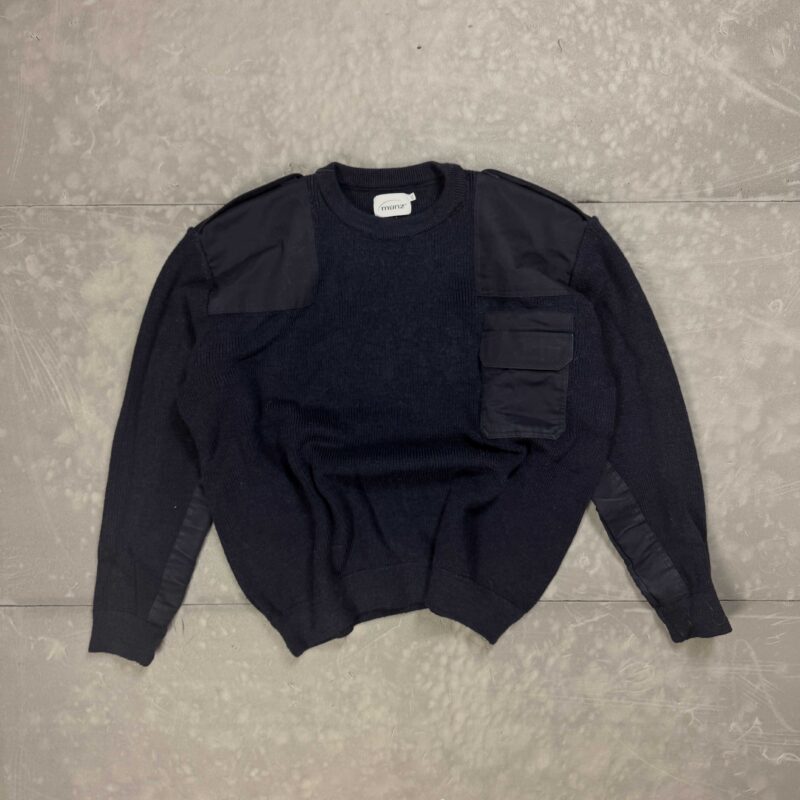Vintage oversize military gruby sweter boxy 90s y2k (L/XL)