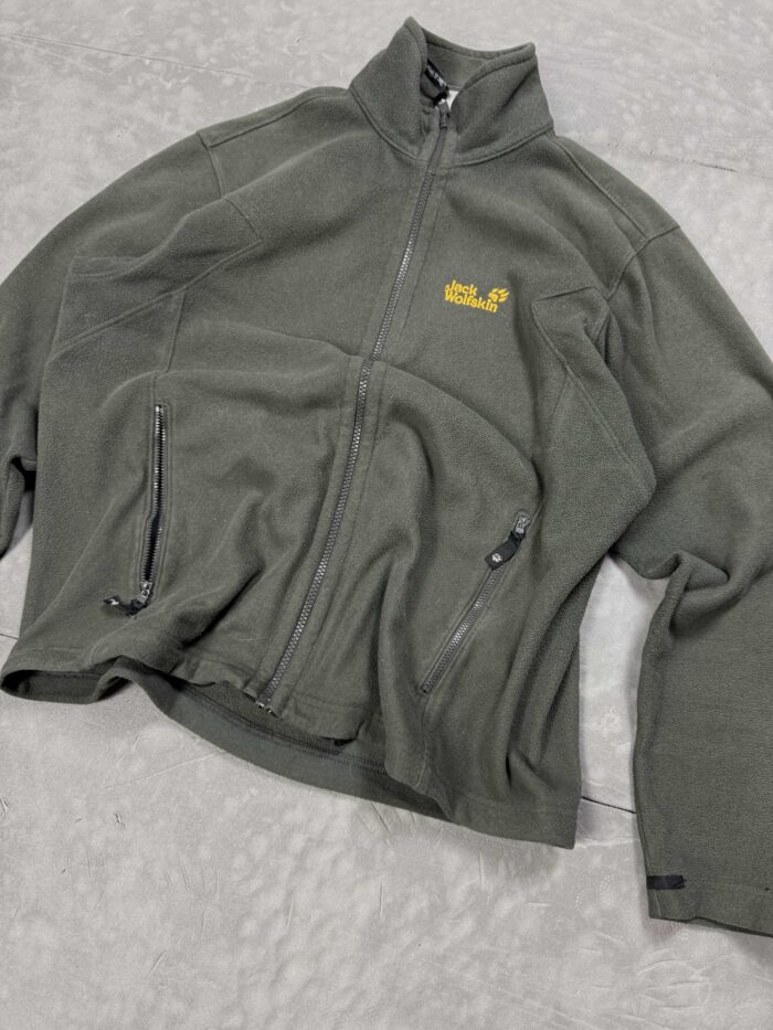 Jack Wolfskin khaki outdoor polarek zip y2k (M) - obrazek 3