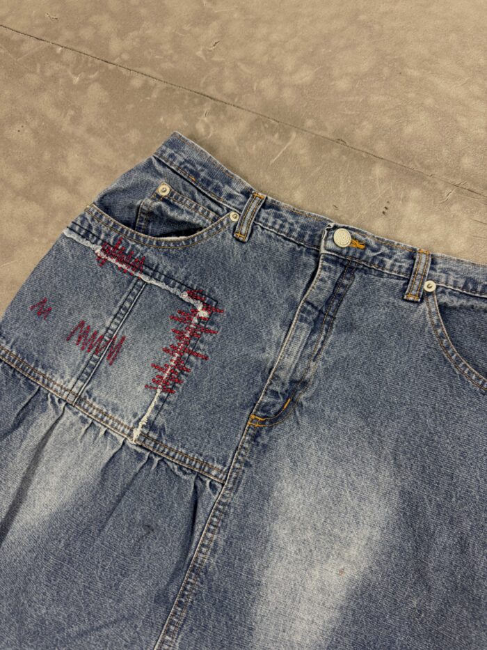 Vintage distressed spódniczka y2k (S/M) - obrazek 3