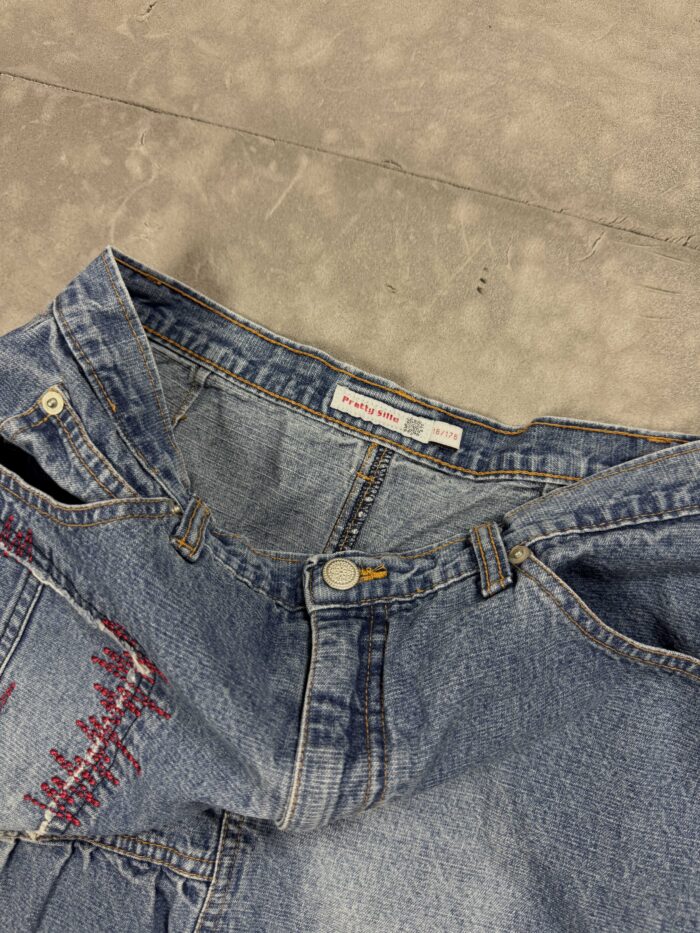 Vintage distressed spódniczka y2k (S/M) - obrazek 4