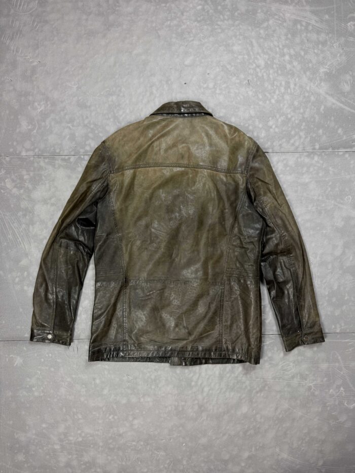 Kurtka płaszcz z naturalnej jagnięcej skóry 90s streetwear (M/L) - obrazek 2