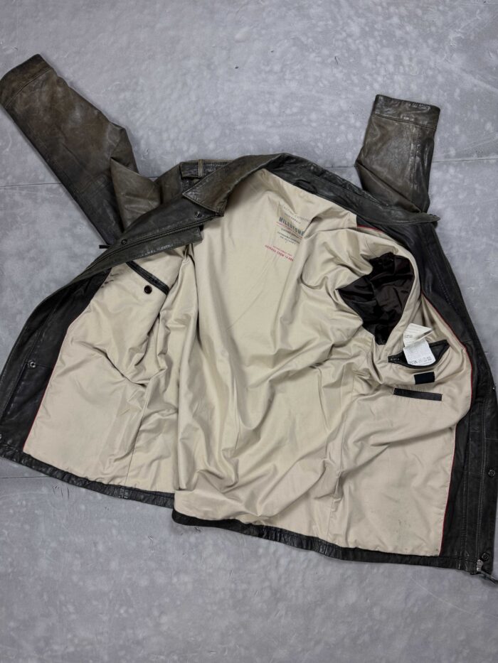 Kurtka płaszcz z naturalnej jagnięcej skóry 90s streetwear (M/L) - obrazek 5