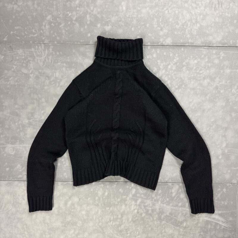 Vintage y2k gruby sweter golf retro (M)