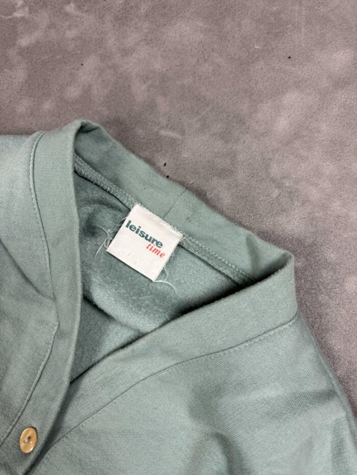 Vintage oversize kardigan miętowy y2k zapinany (M/L) - obrazek 5