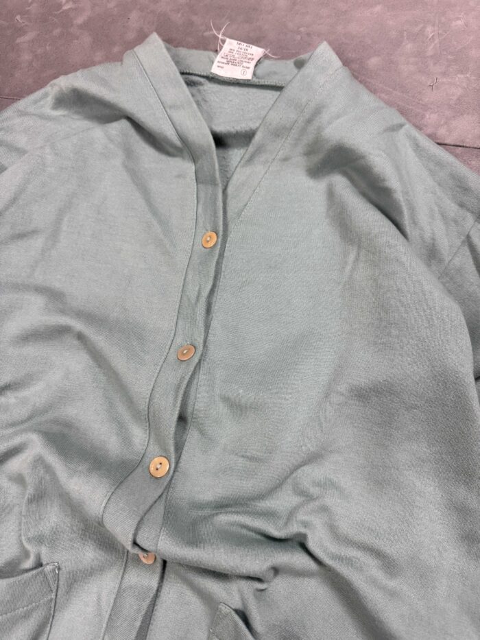 Vintage oversize kardigan miętowy y2k zapinany (M/L) - obrazek 6