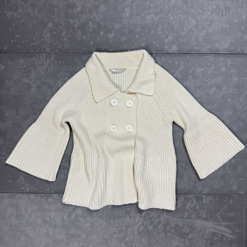 Vintage zapinany sweter oversize z szerokimi rękawami 90s (S)