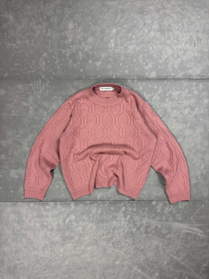 Beau Monde Paris vintage boxy sweter knit retro (S/M)
