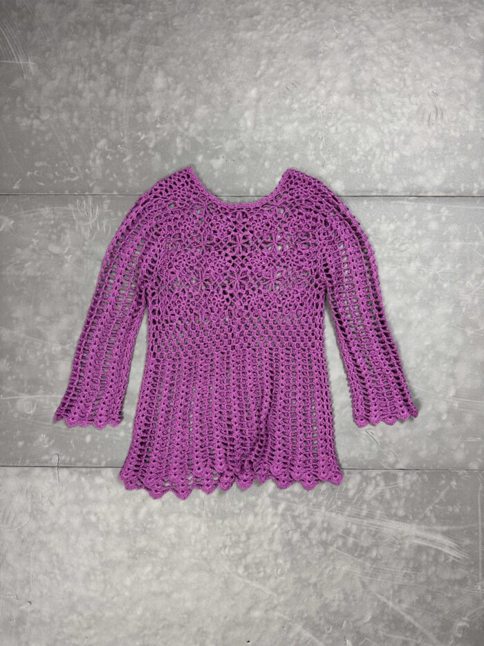 Vintage sweter narzutka kardigan zapinany knit 90s (S) - obrazek 2