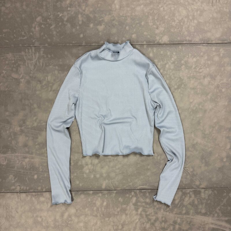 Niebieski longsleeve bluzka (S)