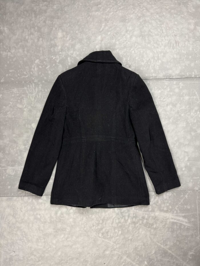 Etam czarny elegancki płaszcz dwurzędowy wełniany (S/M) - obrazek 2