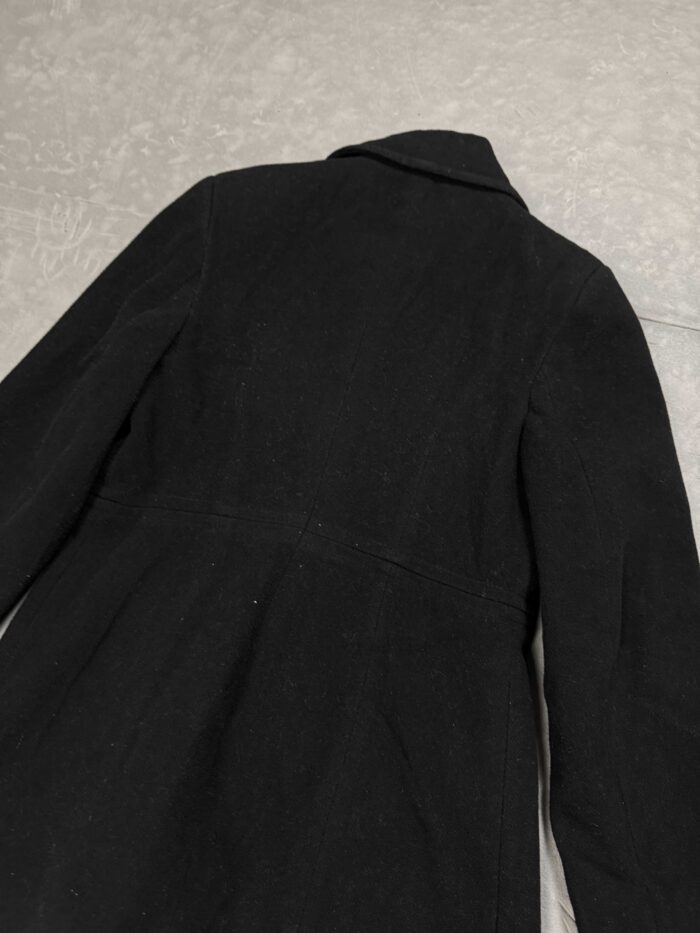 Etam czarny elegancki płaszcz dwurzędowy wełniany (S/M) - obrazek 4
