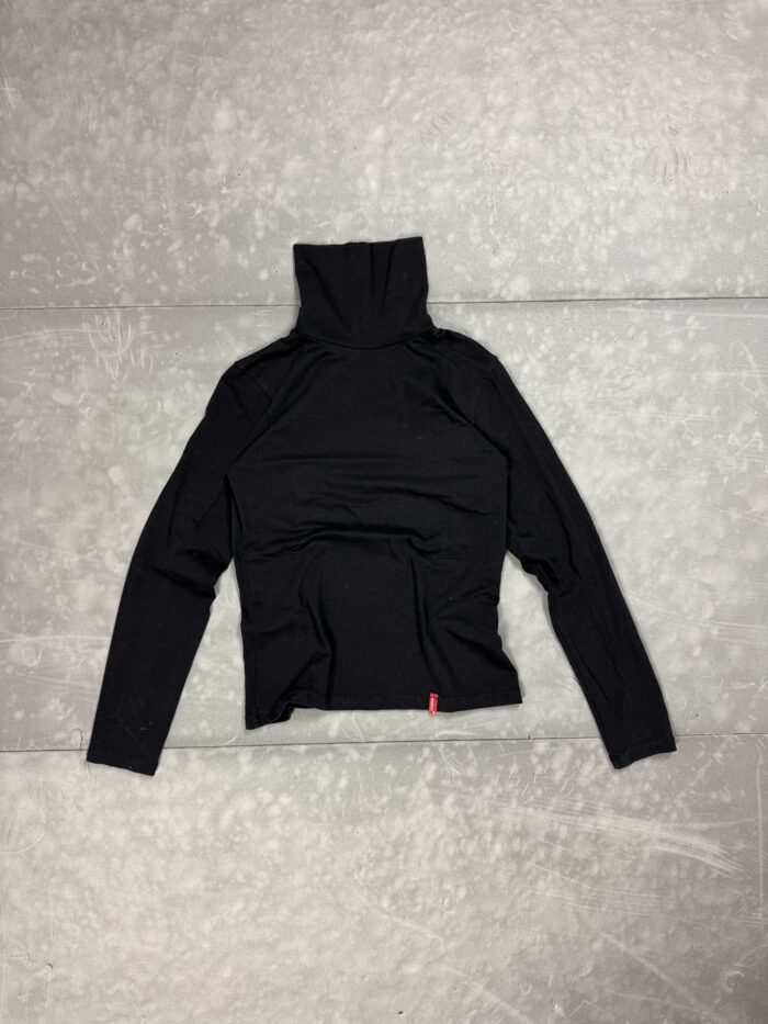 Cienki golfik bluzka czarna longsleeve y2k (M/L)